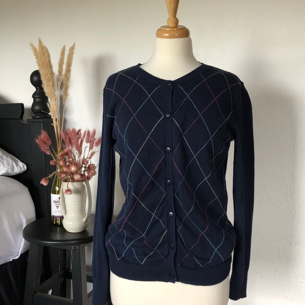CHEROKEE Argyle Cardigan